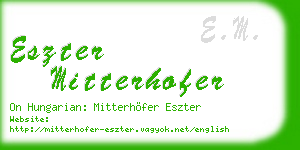 eszter mitterhofer business card