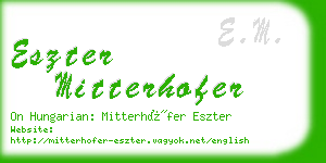 eszter mitterhofer business card